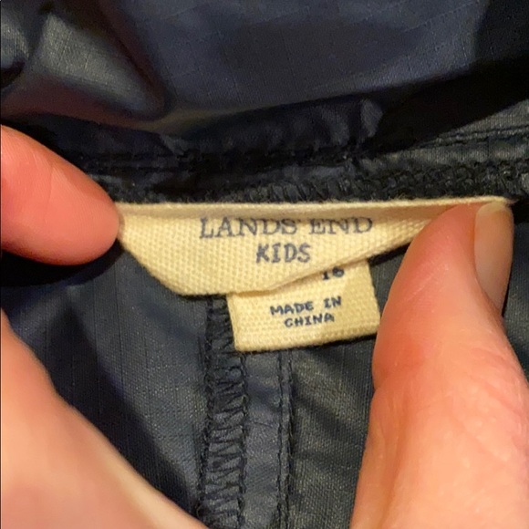 Land’s End Navy Blue Rain Coat - Picture 2 of 7